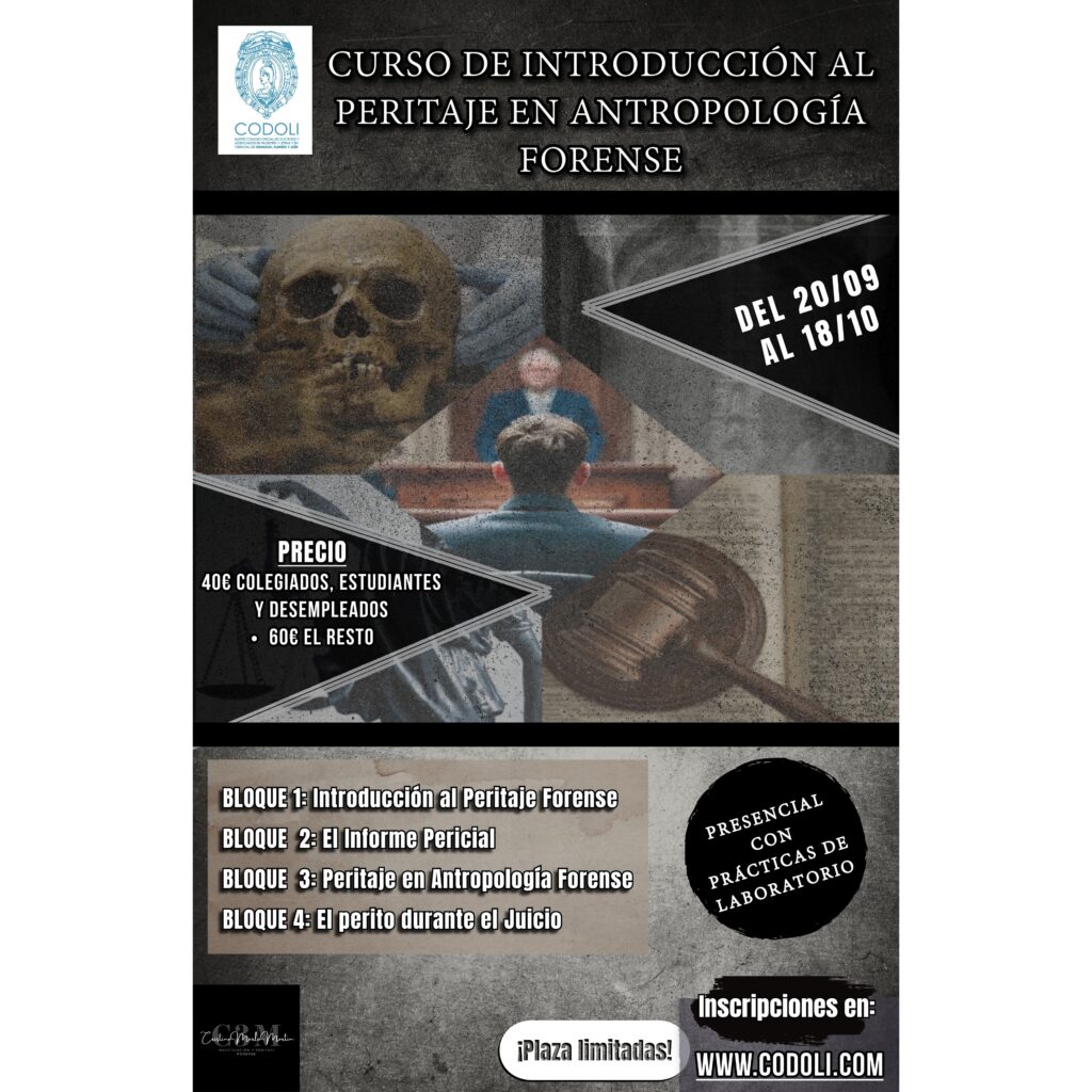 PRÓXIMO CURSO: “PERITO JUDICIAL FORENSE Y EL INFORME PERICIAL” – Codoli